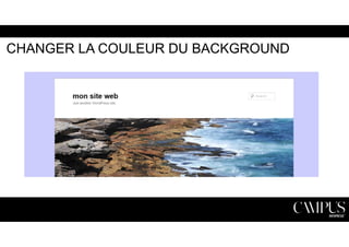 CHANGER LA COULEUR DU BACKGROUND 
 