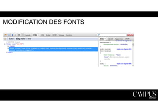 MODIFICATION DES FONTS 
 