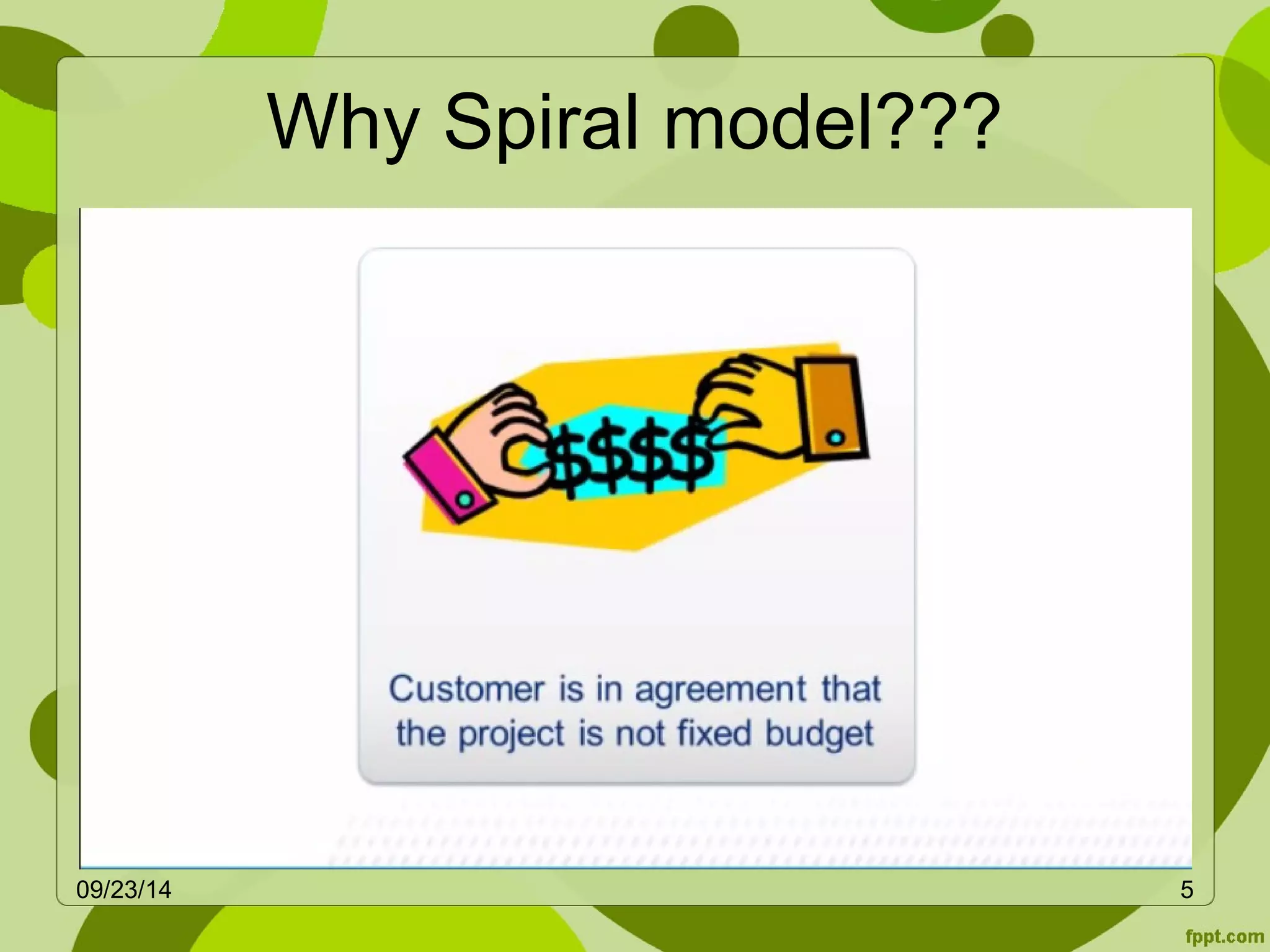 Why Spiral model??? 
09/23/14 5 
 