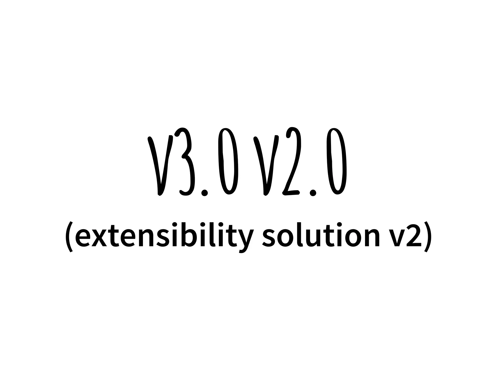 v3.0 v2.0 
(extensibility solution v2) 
 