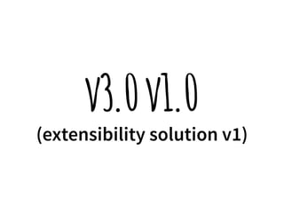 v3.0 v1.0 
(extensibility solution v1) 
 