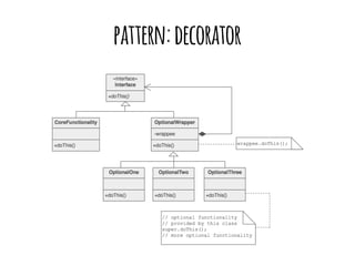 pattern: decorator 
 