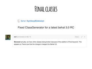 Final classes 
 