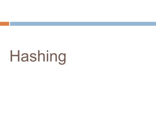 Hashing 
 
