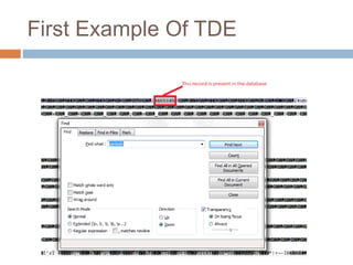 First Example Of TDE 
 