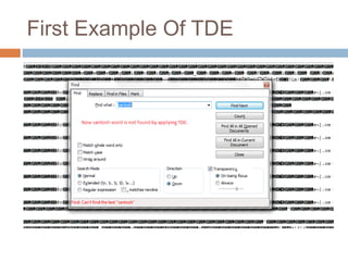 First Example Of TDE 
 