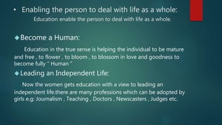 Aims,Purposes and importance of Education Presentation | PPTX