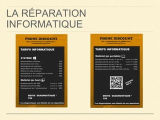 LA RÉPARATION 
INFORMATIQUE 
 