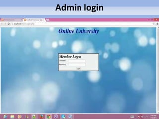 Admin login 
 