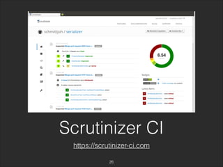 Scrutinizer CI 
https://scrutinizer-ci.com 
26 
 
