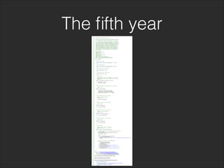 The fifth year 
32 
 