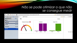 Não se pode otimizar o que não 
se consegue medir 
 