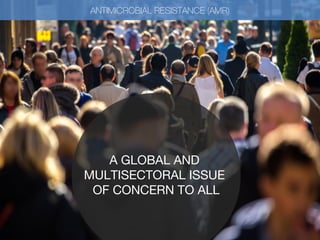 ANTIMICROBIAL RESISTANCE (AMR) 
A GLOBAL AND 
MULTISECTORAL ISSUE 
OF CONCERN TO ALL 
 