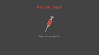 What is in the box? 
Dependency Injection 
 