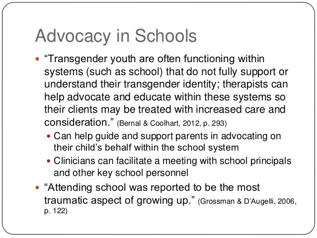 Bullying and depression among transgender youth