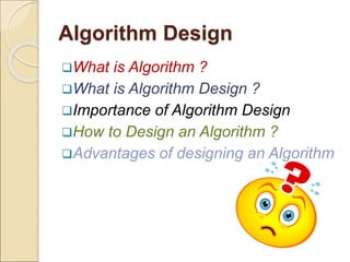 Algorithm Design Presentation | PPT