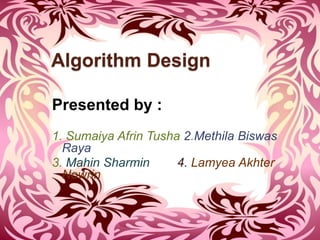 Algorithm Design Presentation | PPT