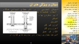 11 
شبیه ساز در آموزش  
نیاز شبیه ساز در حفاری  
برتری آموزش در شبیه سازها  
شبیه ساز در بخش نرم افزار  
تارخچه  
شبیه ساز در آموزش  
شبیه سازهای امروزه  
سیلان و ویژگی های آن  
کنترل چاه  
روش های کشتن چاه  
ارتباط سخت افزار و نرم افزار  
طراحی یک شبیه ساز  
نرم افزار کیوت  
چرا کیوت  
کارهای انجام شده  
 