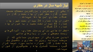 3 
شبیه ساز در آموزش  
نیاز شبیه ساز در حفاری  
برتری آموزش در شبیه سازها  
شبیه ساز در بخش نرم افزار  
تارخچه  
شبیه ساز در آموزش  
شبیه سازهای امروزه  
سیلان و ویژگی های آن  
کنترل چاه  
روش های کشتن چاه  
ارتباط سخت افزار و نرم افزار  
طراحی یک شبیه ساز  
نرم افزار کیوت  
چرا کیوت  
کارهای انجام شده  
 