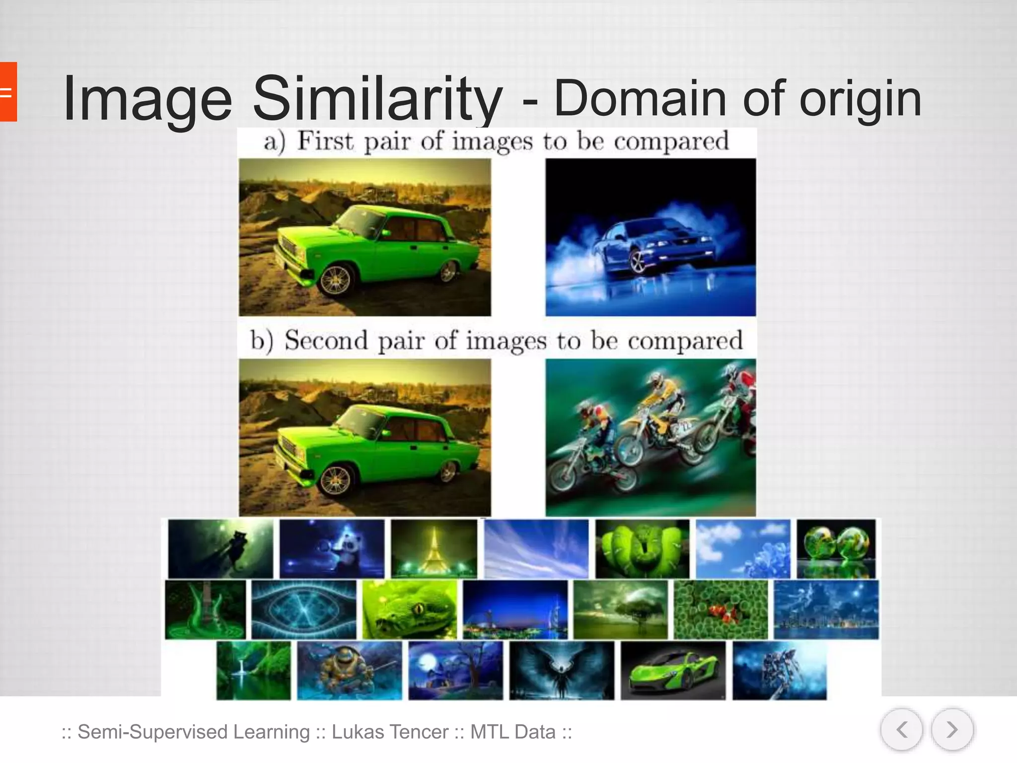 Image Similarity 
- Domain of origin 
:: Semi-Supervised Learning :: Lukas Tencer :: MTL Data :: 
 