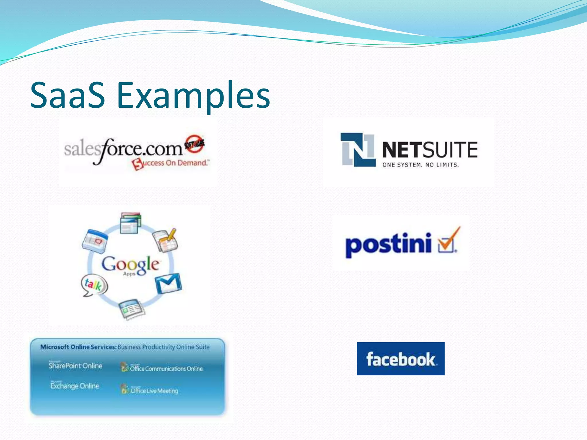 SaaS Examples 
 