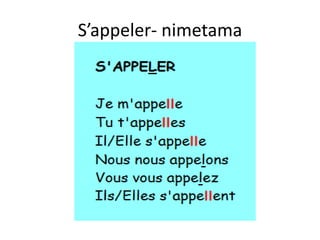 S’appeler- nimetama