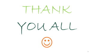 21
THANK
YOU ALL

 