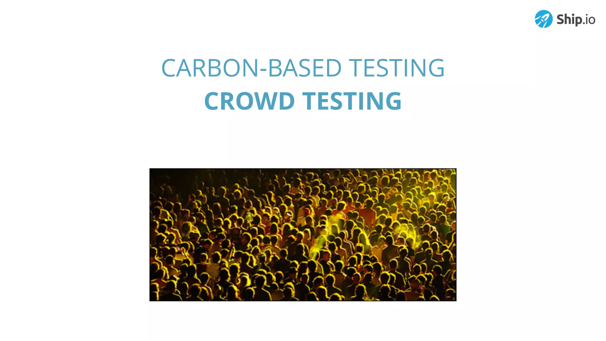 CARBON-BASED TESTING
CROWD TESTING
 