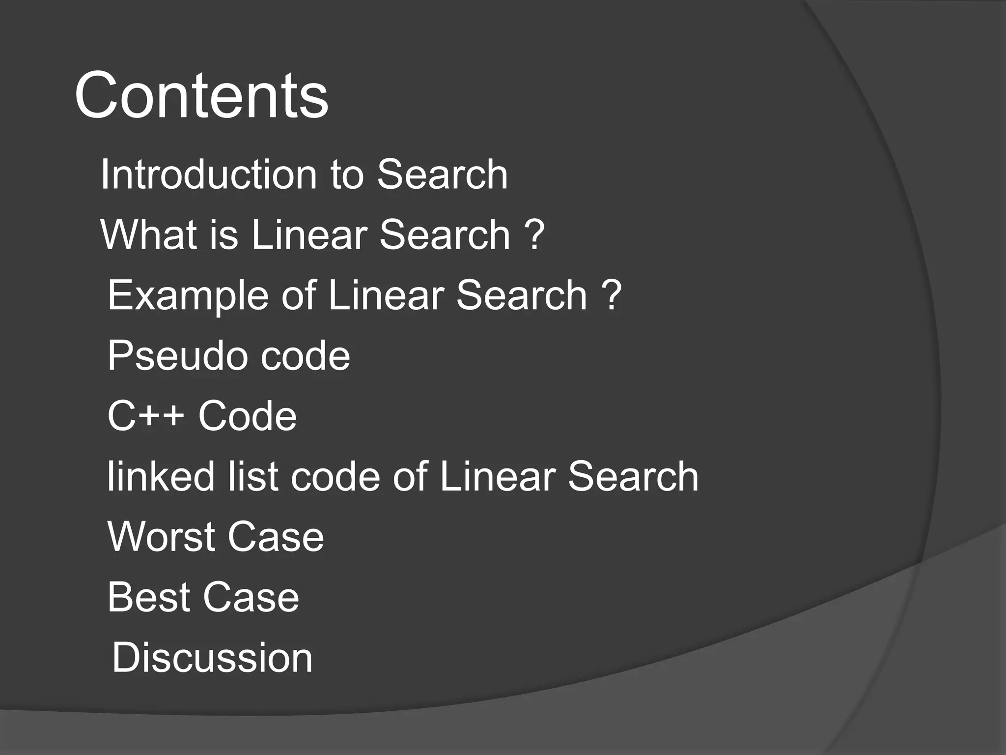 Linear Search Data Structure | PPTX