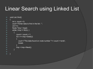 Linear Search Data Structure | PPTX