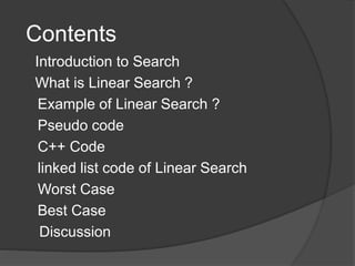 Linear Search Data Structure | PPTX