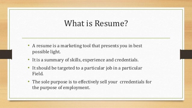 a resume is lara