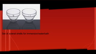 Set of scleral shells for immersion/waterbath
 