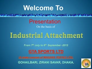 Presentation
On the basis of
Welcome To
 