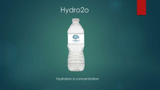 Hydro2o
Hydration is concentration
 