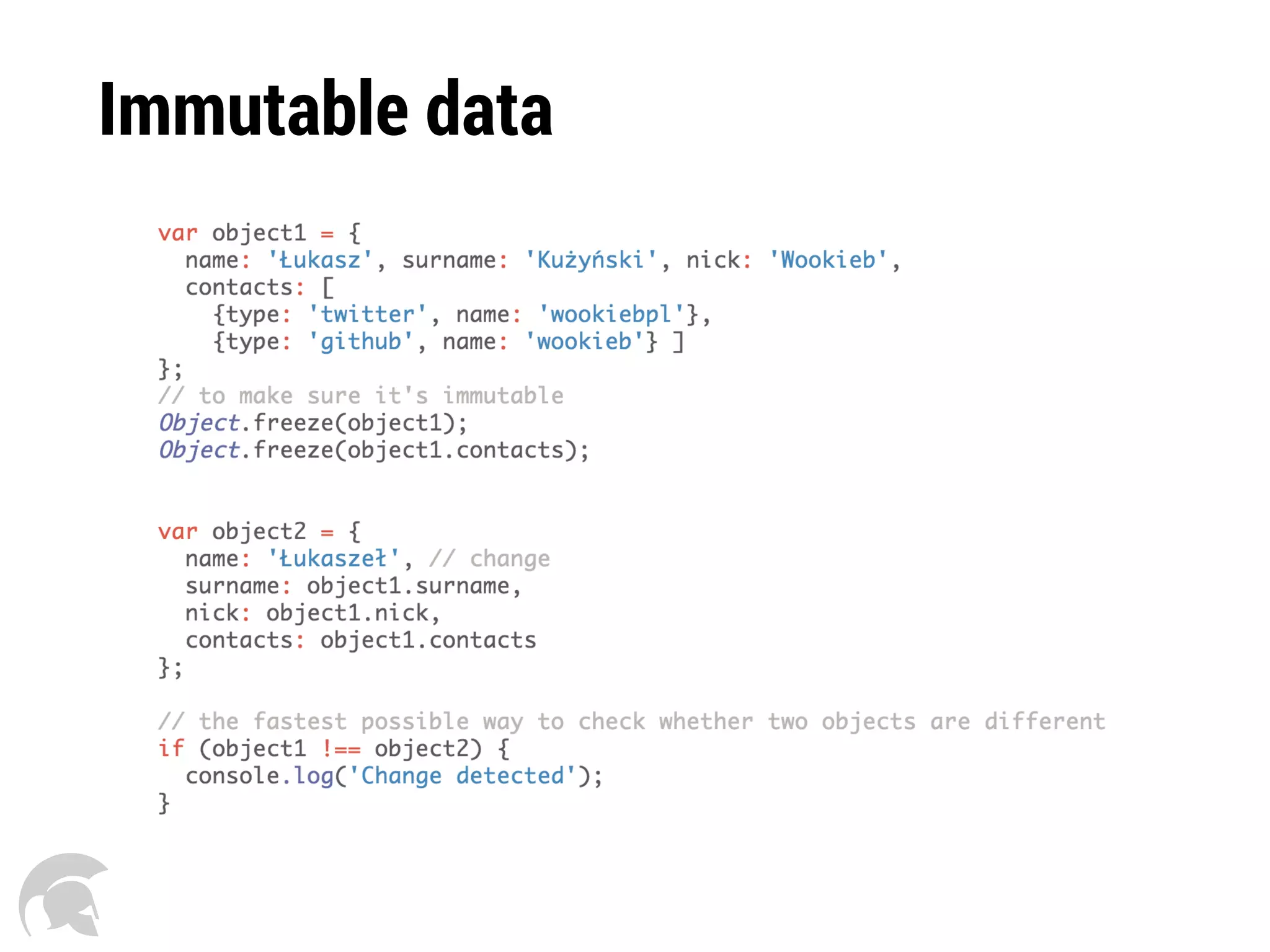 Immutable data
 