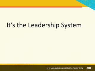 It’s the Leadership System
 