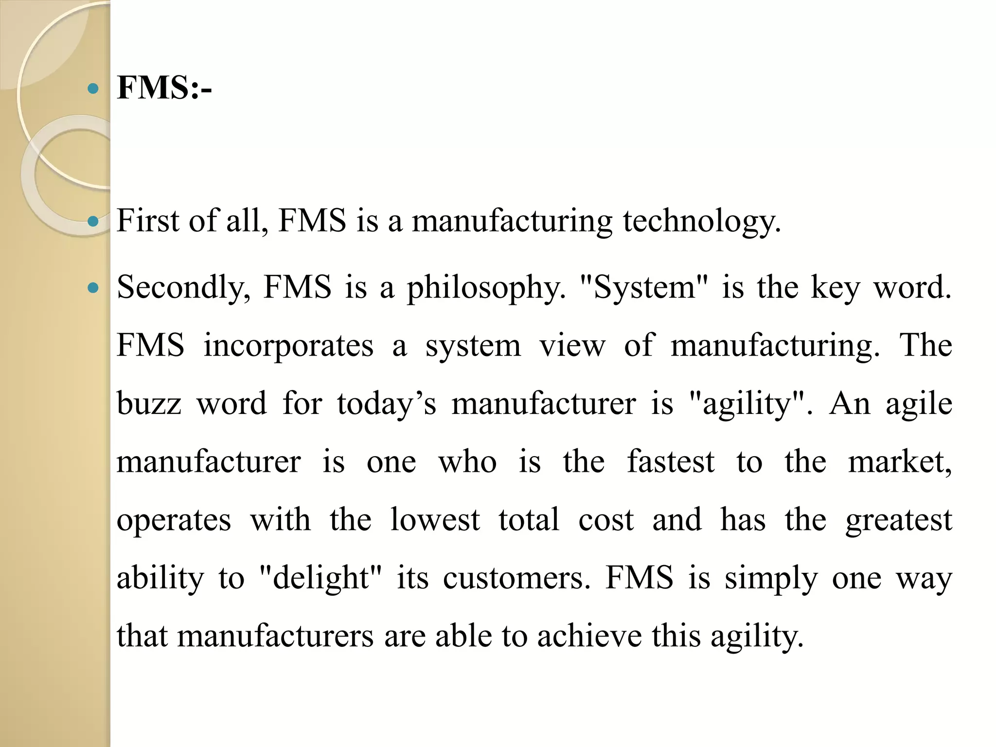 Flexible Manufacturing System | PPTX