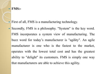 Flexible Manufacturing System | PPTX