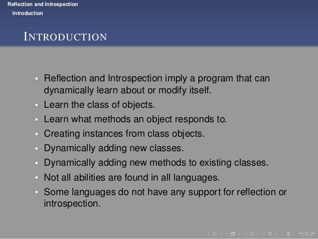 Reflection and Introspection