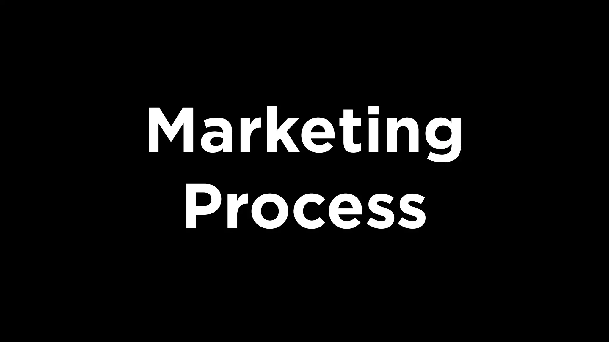 Marketing
Process
 