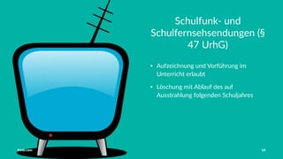 Vorstellung Einführung Medienrecht in der Schule Häuﬁge Fehler OER OER-Quellen Fazit
Nachrichten
§49 UrhG
wenn nicht "Vorbehalt der Rechte" (= namentliche Nennung
von Autoren und Mitwirkenden)
Tobias Frischholz CC BY-SA 4.0
Medienrecht und Open Educational Resources (OER)
 