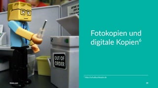Vorstellung Einführung Medienrecht in der Schule Häuﬁge Fehler OER OER-Quellen Fazit
Wichtig!
Bei Fotokopien/digitalen Kopien
Quellenangabe
In Klassenstärke pro Schuljahr und pro Klasse
Im Rahmen des Unterrichts
Ausländische Schulbücher dürfen nicht kopiert werden!
Tobias Frischholz CC BY-SA 4.0
Medienrecht und Open Educational Resources (OER)
 