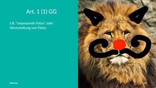 Vorstellung Einführung Medienrecht in der Schule Häuﬁge Fehler OER OER-Quellen Fazit
Datenschutzbestimmungen
Quelle: Bernard Goldbach, "The Internet and
Privacy" unter CC-BY 2.0,
https://creativecommons.org/licenses/by/2.0/,
https://flic.kr/p/a8igQW
Deﬁnition
Erhebung, Verarbeitung und
Nutzung von
personenbezogenen Daten
Tobias Frischholz CC BY-SA 4.0
Medienrecht und Open Educational Resources (OER)
 