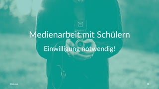 Vorstellung Einführung Medienrecht in der Schule Häuﬁge Fehler OER OER-Quellen Fazit
Häuﬁge Fehler, die Lehrer wie Schüler begehen
Tobias Frischholz CC BY-SA 4.0
Medienrecht und Open Educational Resources (OER)
 