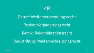 Vorstellung Einführung Medienrecht in der Schule Häuﬁge Fehler OER OER-Quellen Fazit
Wo ﬁndet man OER?
Quelle: patchattack, "Stop to smell. . . " unter CC-BY-SA 2.0,
https://creativecommons.org/licenses/by-sa/2.0/, https://flic.kr/p/4CsCWs
Tobias Frischholz CC BY-SA 4.0
Medienrecht und Open Educational Resources (OER)
 
