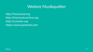 Vorstellung Einführung Medienrecht in der Schule Häuﬁge Fehler OER OER-Quellen Fazit
YouTube
Videos mit Creative Commons-Lizenz
Tobias Frischholz CC BY-SA 4.0
Medienrecht und Open Educational Resources (OER)
 