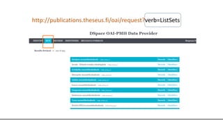 http://publications.theseus.fi/oai/request?verb=ListSets
 