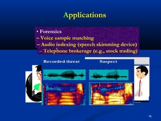 Automatic Speaker Recognition system using MFCC and VQ approach | PPT