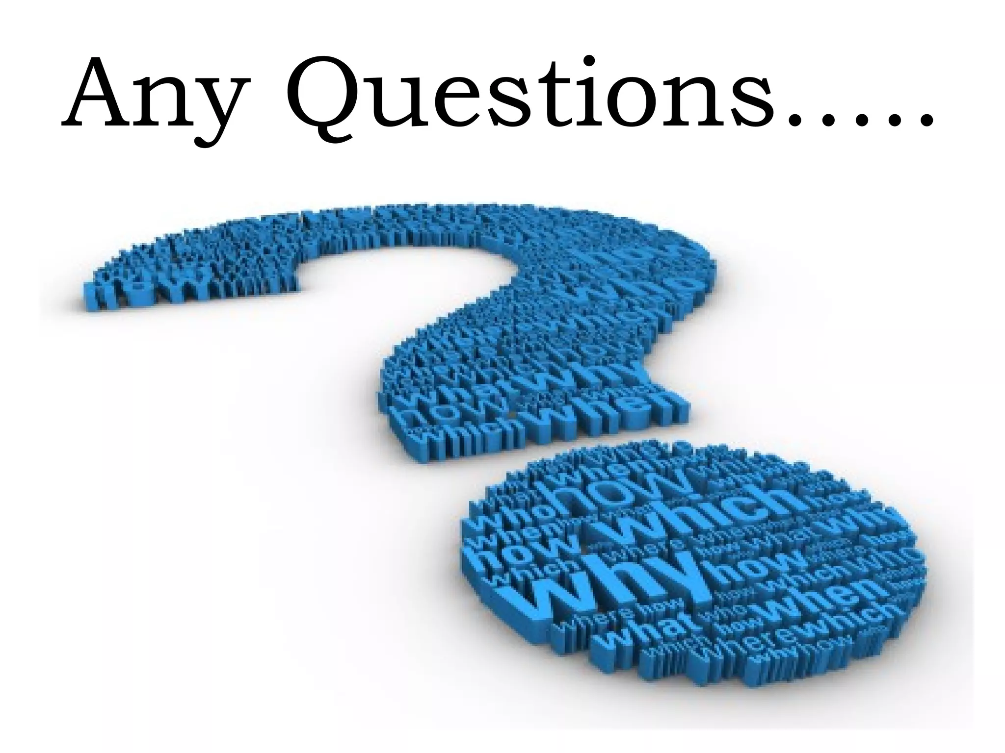 Any Questions…..
 